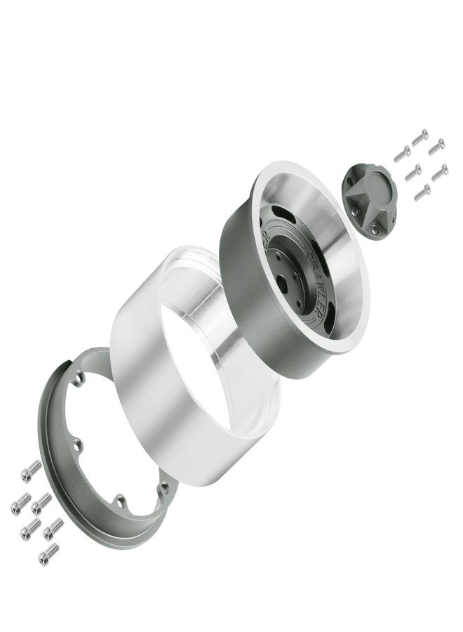 GIXCEL 1.9” Beadlock Wheel Rim, Aluminum Negative Offset 5.5mm Wheel Rim Hub for 1/10 RC Crawler SCX10 TRX4 TRX6 VS4-10 GEN7 GEN8 Upgrades Parts, 4PCS (Titanium) - Image 2